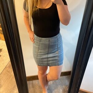 Free people denim skirt